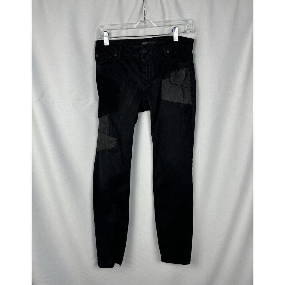 Maje H15 Patchy Black Jeans Denim Black Size 38 FR, 30 W